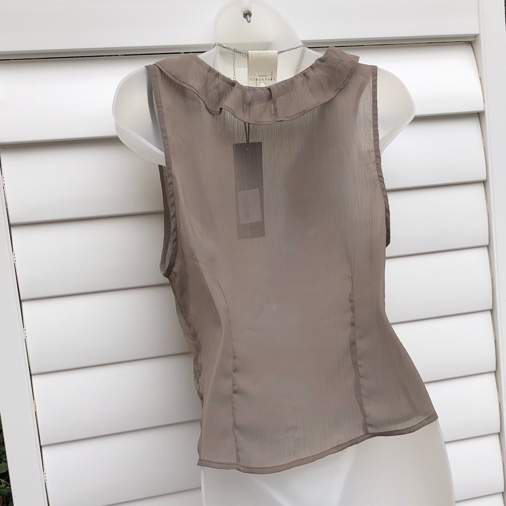 NWT Lioness Taupe Ruffle V-Neck Cami - Picture 8 of 8